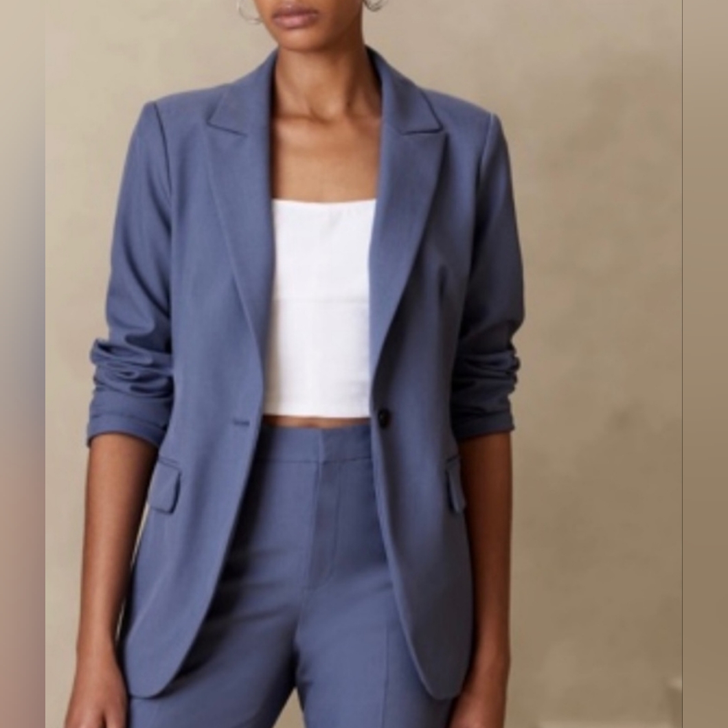 Nwt Banana Republic Slate Gray/Blue Women's Blazer Size 12
